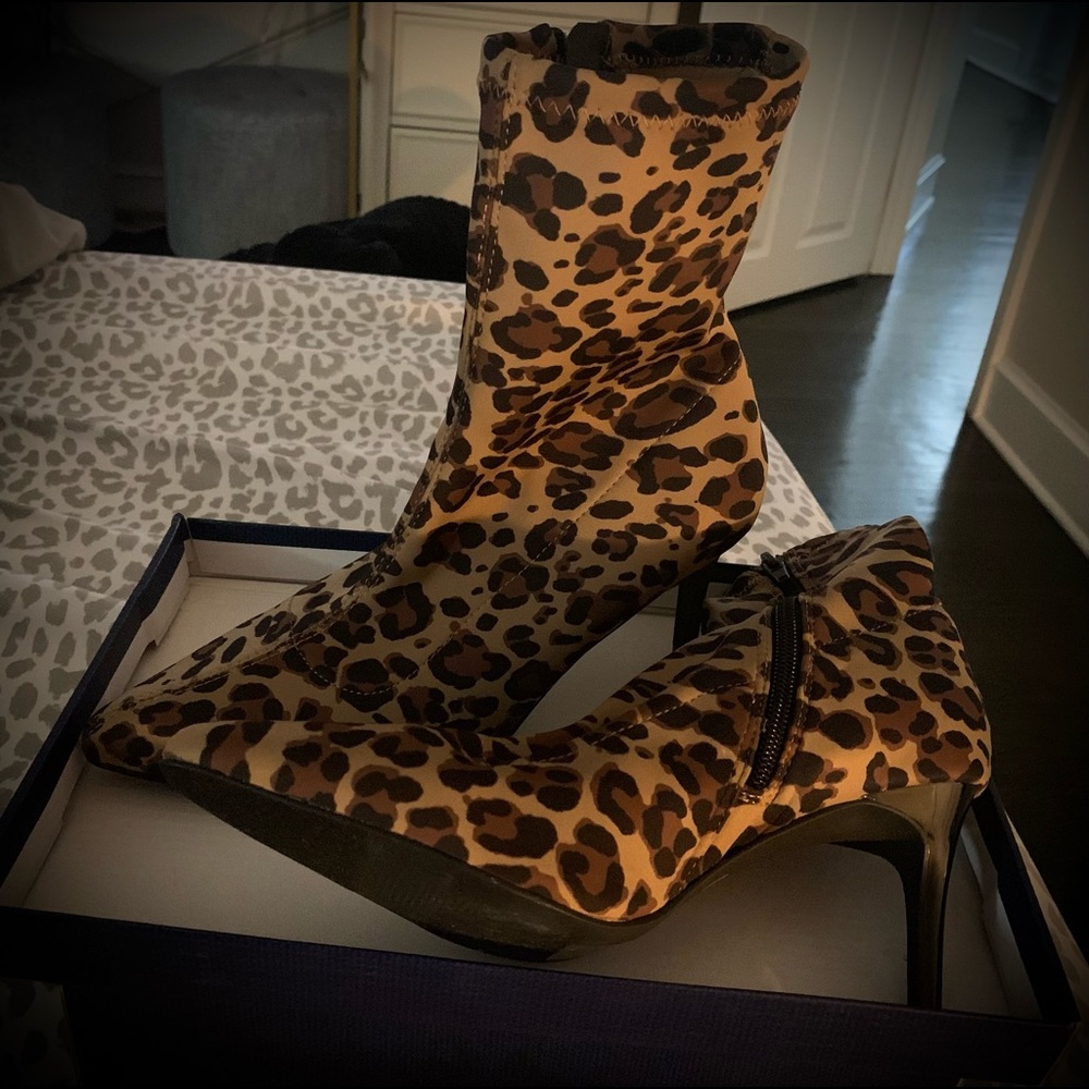 Brand new leopard boots, never worn. Mix No. 6